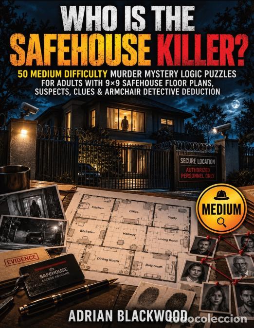 Livres: Who Is the Safehouse Killer? - 50 Medium Difficulty Murder Mystery Logic Puzzles for Adults with 9&times;9