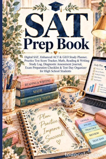 Libri: Sat Prep Book - Digital SAT, Enhanced ACT & GED Study Planner, Practice Test Score Tracker, Math, Re