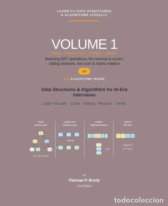 Libros: Learn C# Data Structures & Algorithms Visually - Volume 1 - Flannan P. Brody - Foto 1
