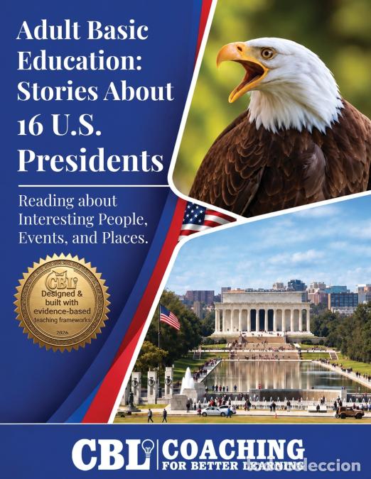 Livros: Adult Basic Education - Stories About 16 U.S. Presidents - Coaching For Better Learning
