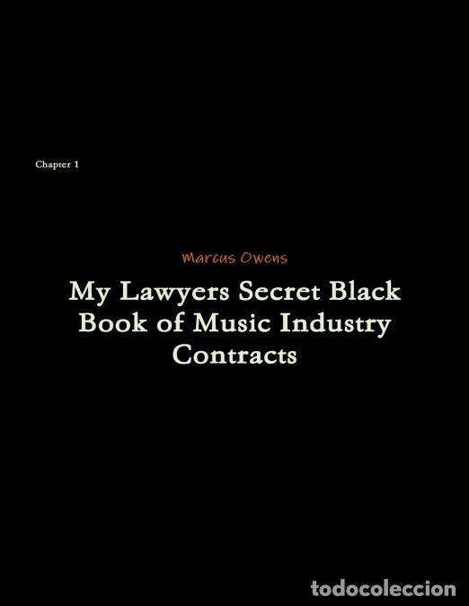 Libri: My Lawyers Secret Black Book of Music Industry Contracts - Marcus Owens