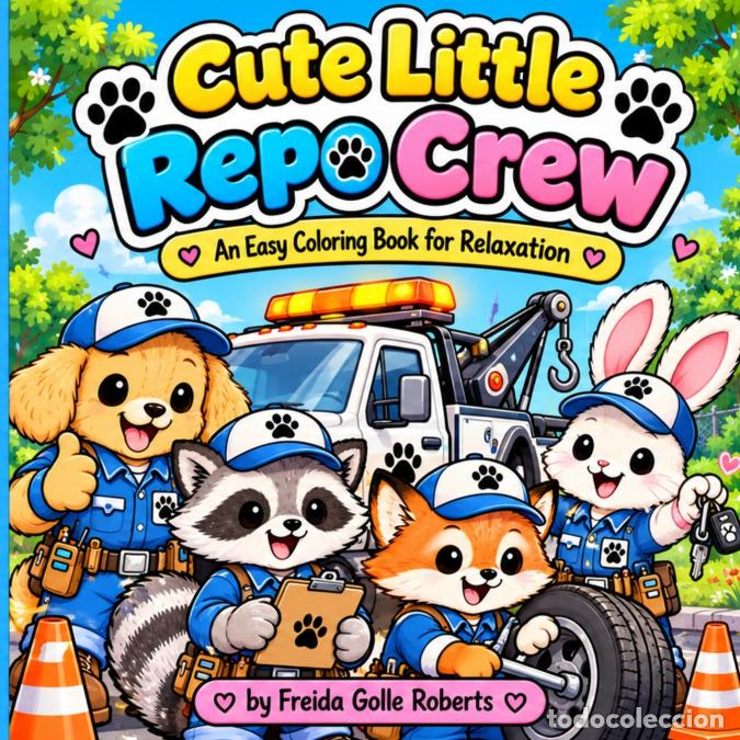 B&uuml;cher: Cute Little Repo Crew - A Funny and Easy Adult Coloring Book Featuring Adorable Animal Repo Agents,
