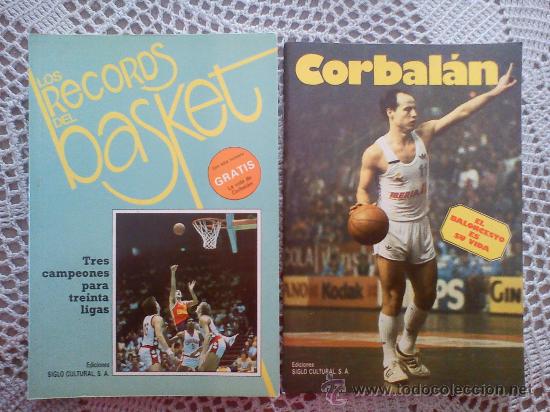 Coleccionismo deportivo: libro los record del basket vol.1-1986 +la vida de corbalan () - Foto 1