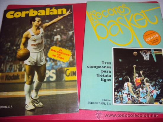 Coleccionismo deportivo: libro los record del basket vol.1. de 1986 y libro la vida de corbal&aacute;n - Foto 1