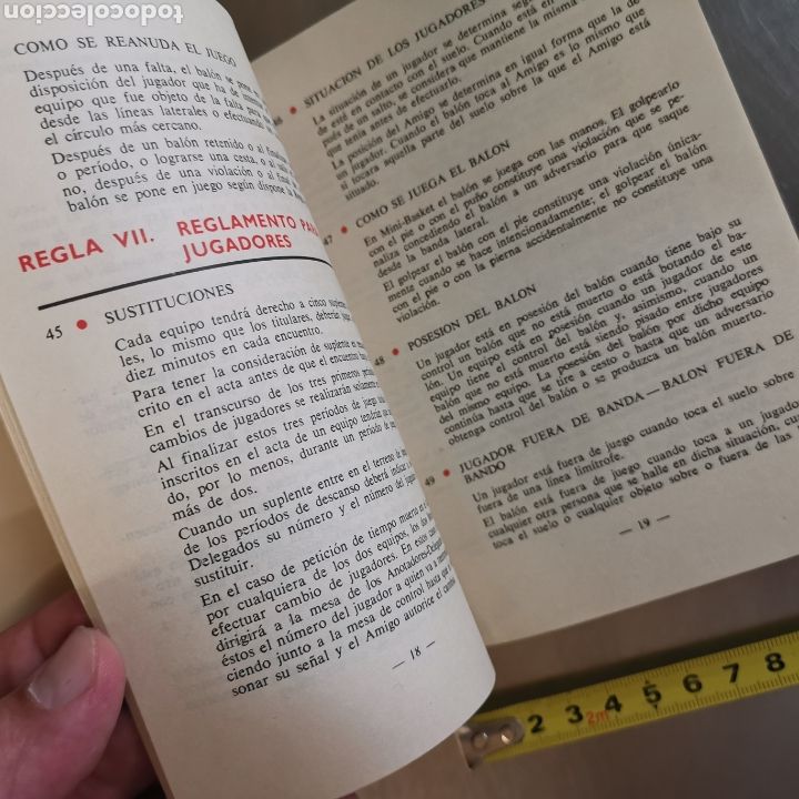 Coleccionismo deportivo: Librito de Las Reglas oficiales del Mini-Basket de 1971 - Foto 7