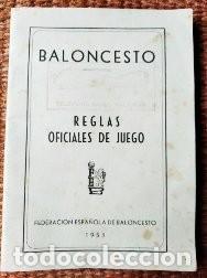 Coleccionismo deportivo: BALONCESTO - REGLAS DEL JUEGO 1953 - Foto 1