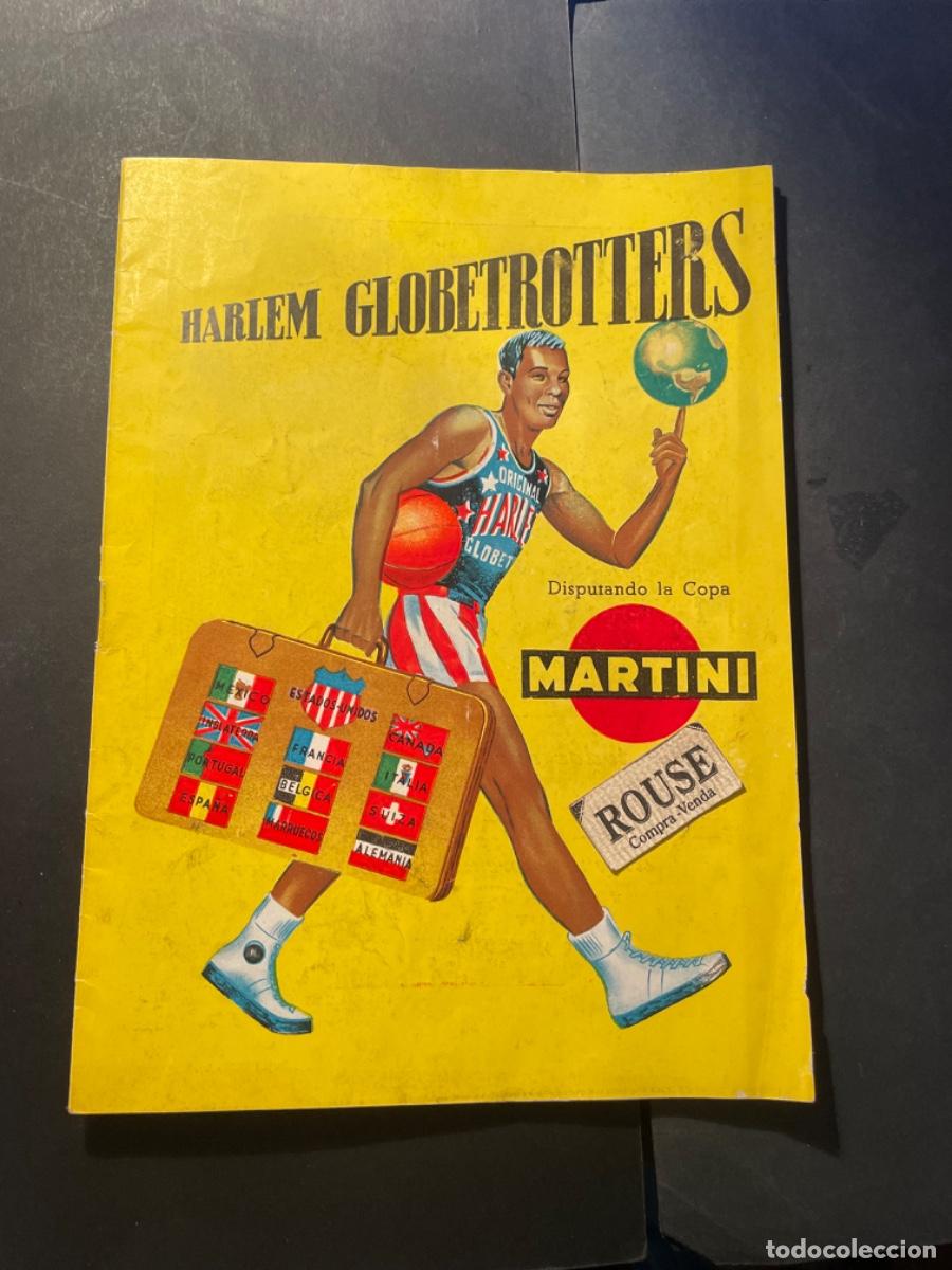 Coleccionismo deportivo: BALONCESTO - HARLEM GLOBETROTTERS - PROGRAMA , DISPUTANDO LA COPA MARTINI 1955- PROGRAMA BARCELONA - Foto 1