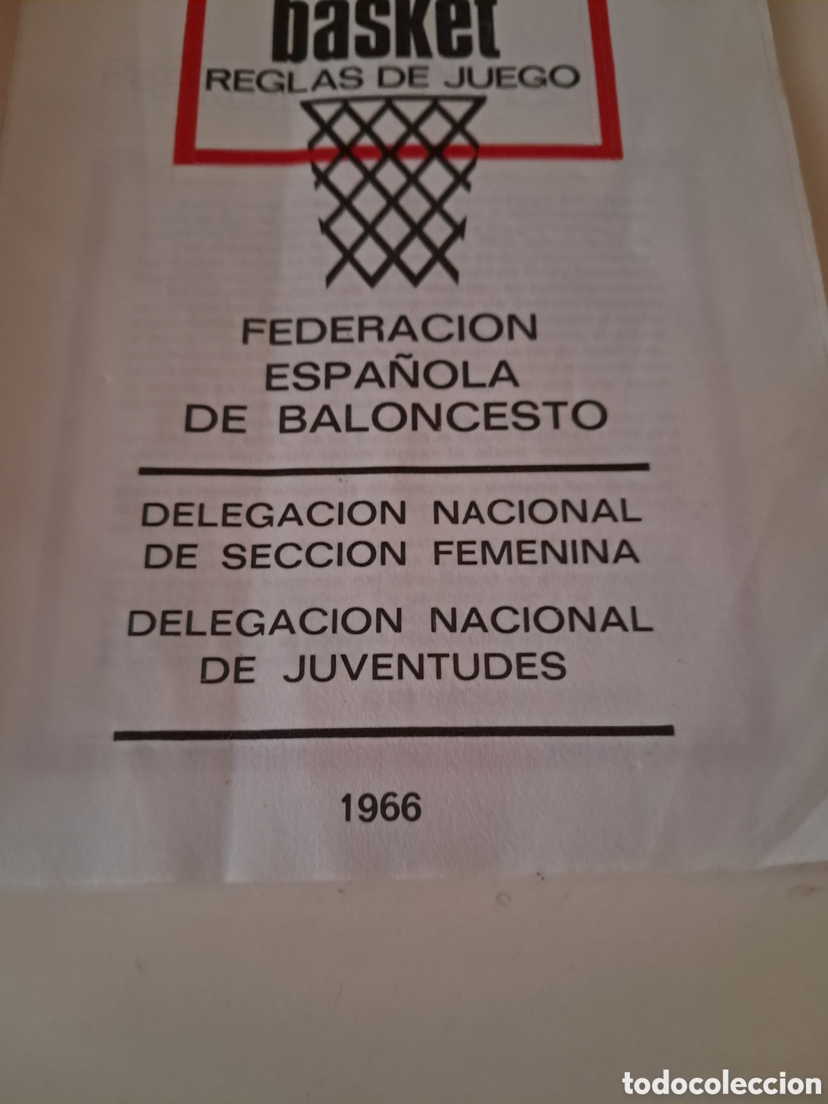 Coleccionismo deportivo: Mini-basket reglas del juego 1966 - Foto 3