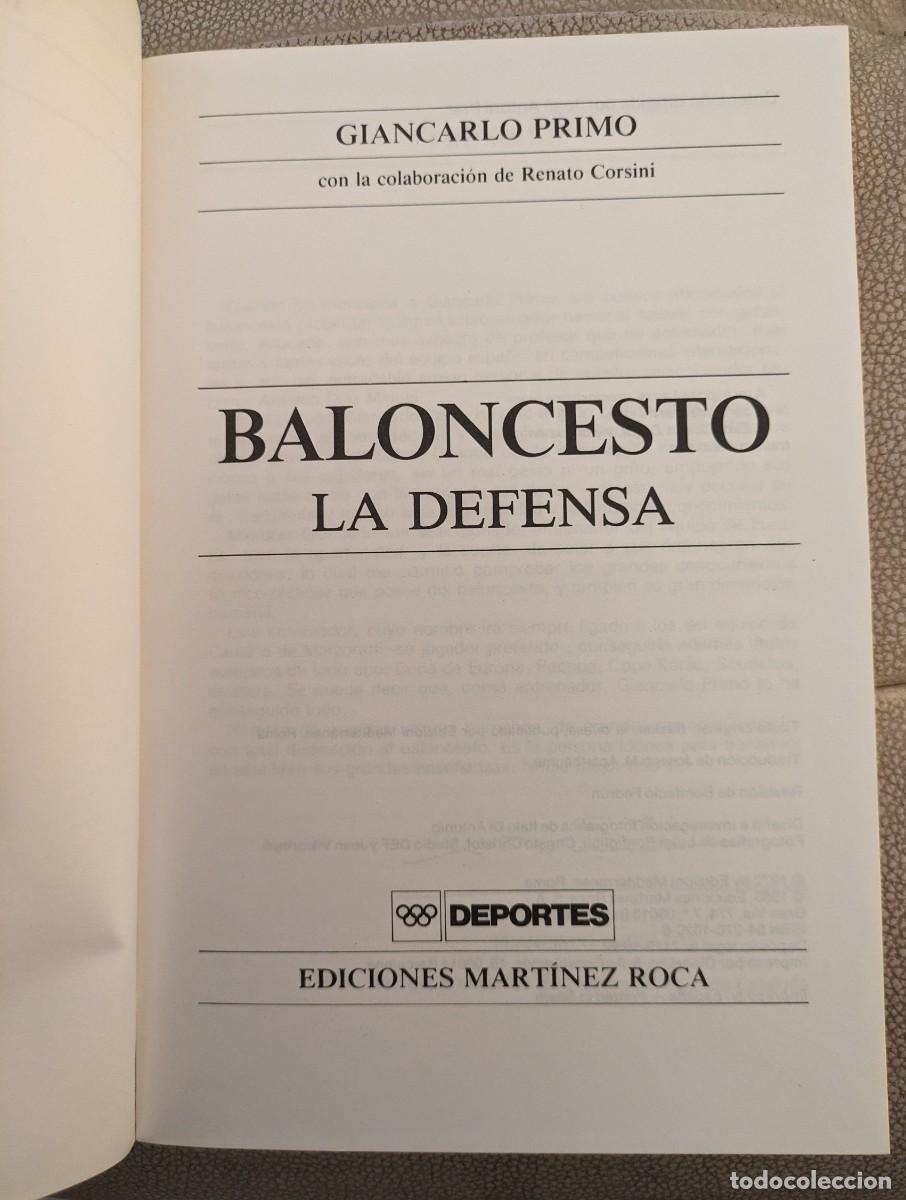 Coleccionismo deportivo: Baloncesto. La defensa. G. Primo - Foto 2