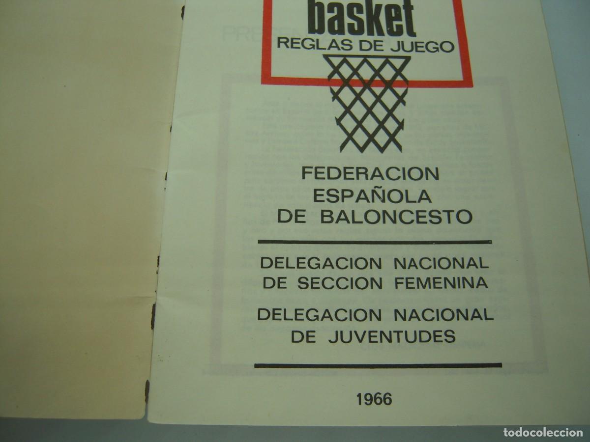 Coleccionismo deportivo: reglas de juego mini basket 1966 - Foto 2