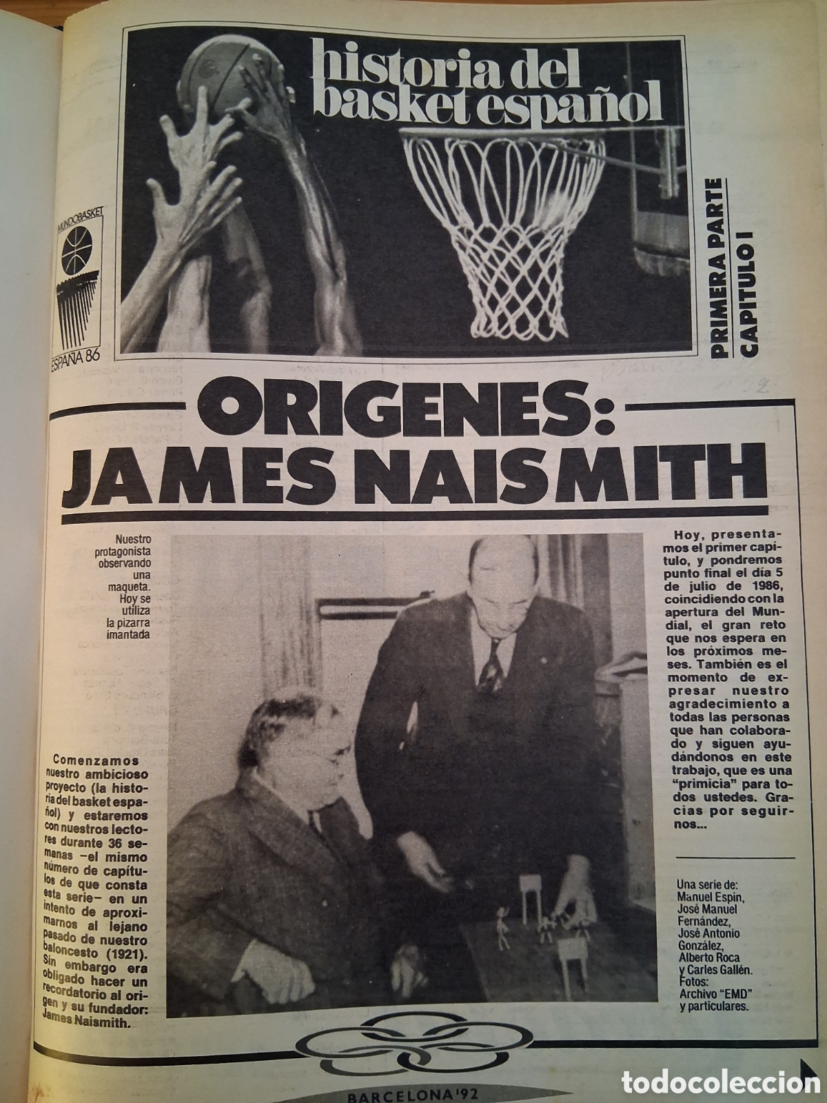 Coleccionismo deportivo: HISTORIA DEL BASKET ESPA&Ntilde;OL. - Foto 1