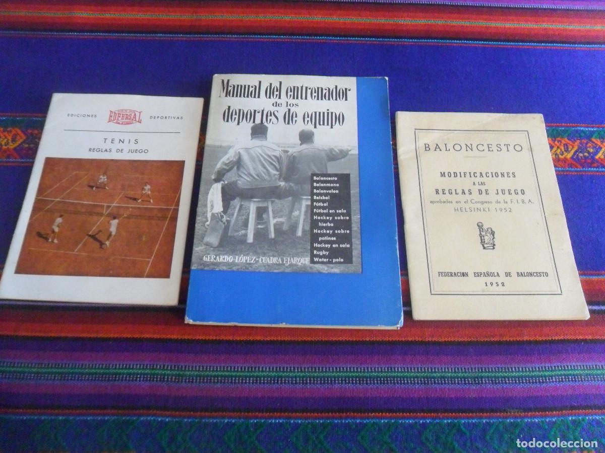 Coleccionismo deportivo: BALONCESTO MODIFICACIONES A LAS REGLAS DE JUEGO 1952 TENIS MANUAL DEL ENTRENADOR LOS DEPORTES EQUIPO