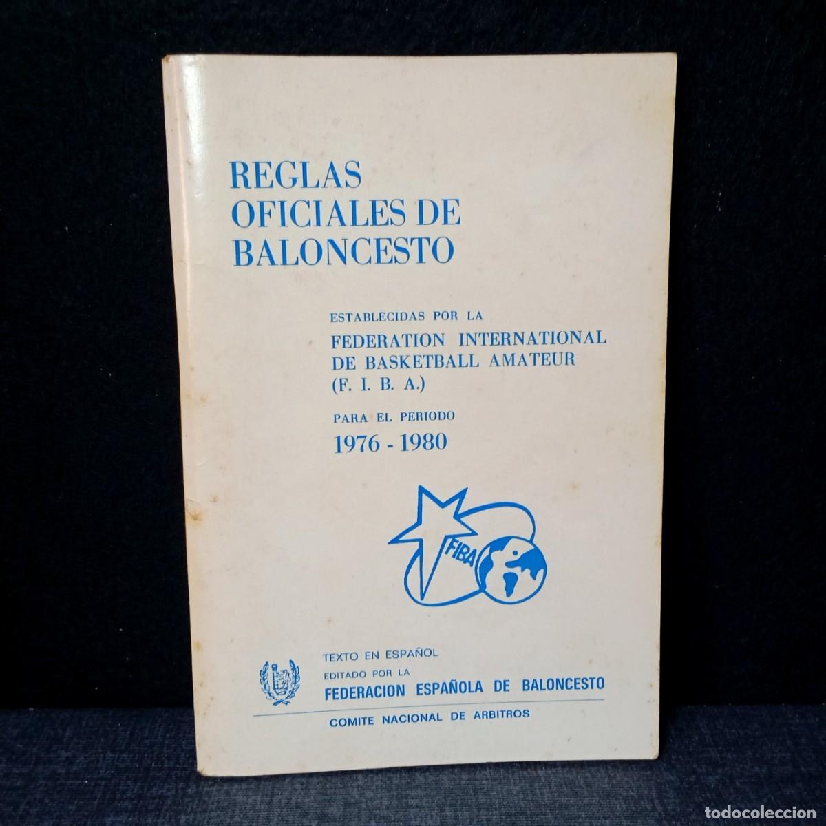 Coleccionismo deportivo: ⚜️ K02. Libro Reglas Oficiales De Baloncesto 1976-1980 Federacion Espa&ntilde;ola Impresos Pascual FIBA