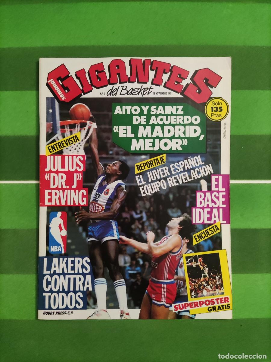 Coleccionismo deportivo: 2 Gigantes del basket 1985 Aito y Sainz / Julius &laquo; Dr. J. &raquo; Erving / Lakers contra todos