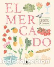 Libros: El mercado. Colorea y crea tu collage con pegatinas