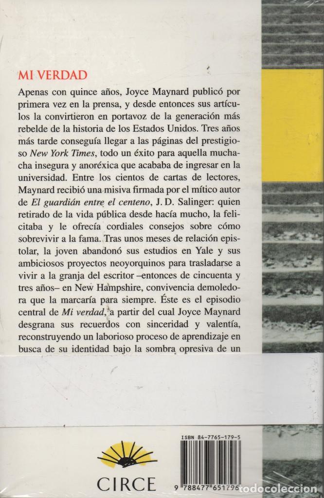 Libros: Mi verdad. Joyce Maynard. Circe. 2000. RETRACTILADO. - Foto 2