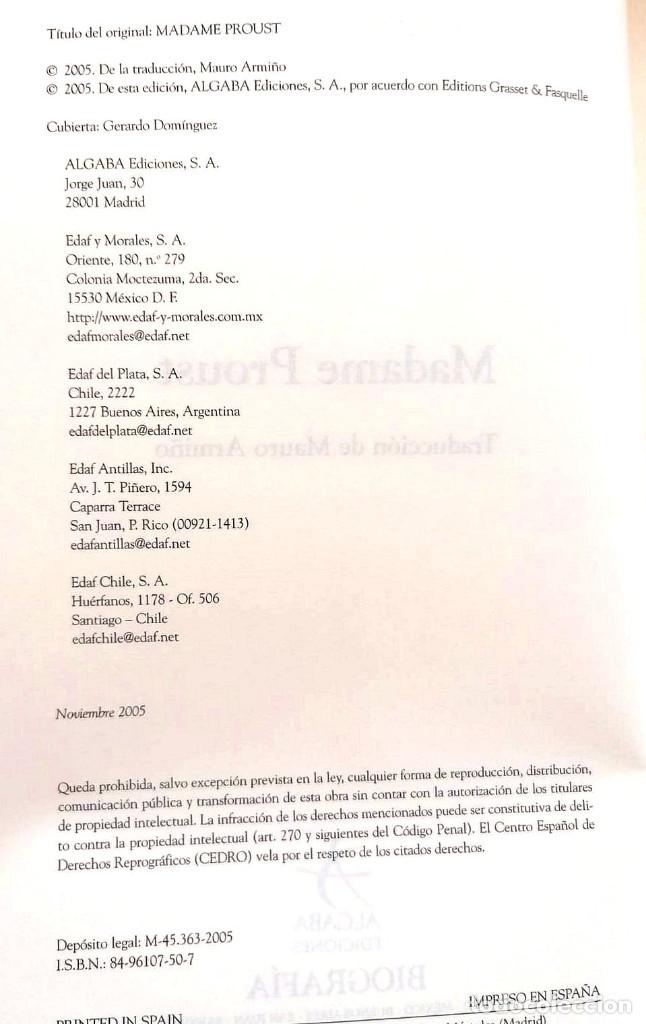 Libros: Libro Madame Proust, la mam&aacute; del peque&ntilde;o Marcel. Ed. Algaba. - Foto 4