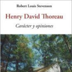 Libros: HENRY DAVID THOREAU - STEVENSON, ROBERT LOUIS. Lote 362053255