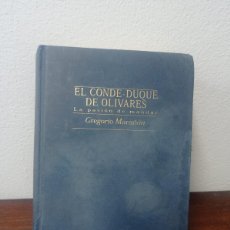 Libros: EL CONDE-DUQUE DE OLIVARES GREGORIO MARAÑON. Lote 382343539