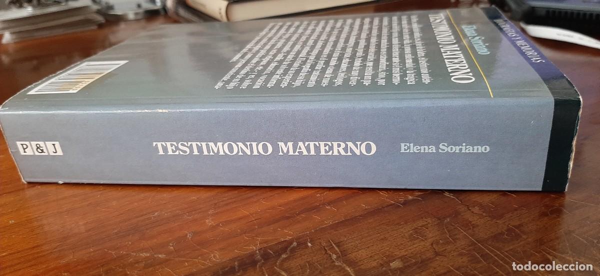 Libros: TESTIMONIO MATERNO. ELENA SORIANO - Foto 2