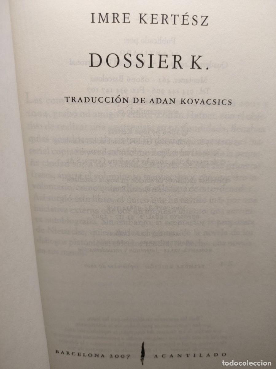 Libros: DOSSIER K. Imre Kert&eacute;sz - Foto 2