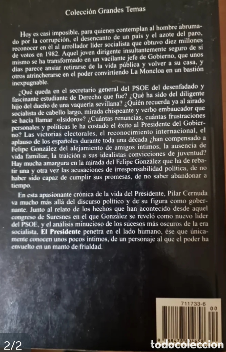 Libros: El presidente. Pilar Cernuda - Foto 2