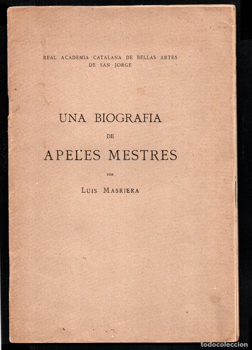 Libros: Una biografia de Apel&middot;les Mestres.