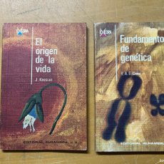 Libros: EL ORIGEN DE LA VIDA / FUNDAMENTOS DE LA GENÉTICA.