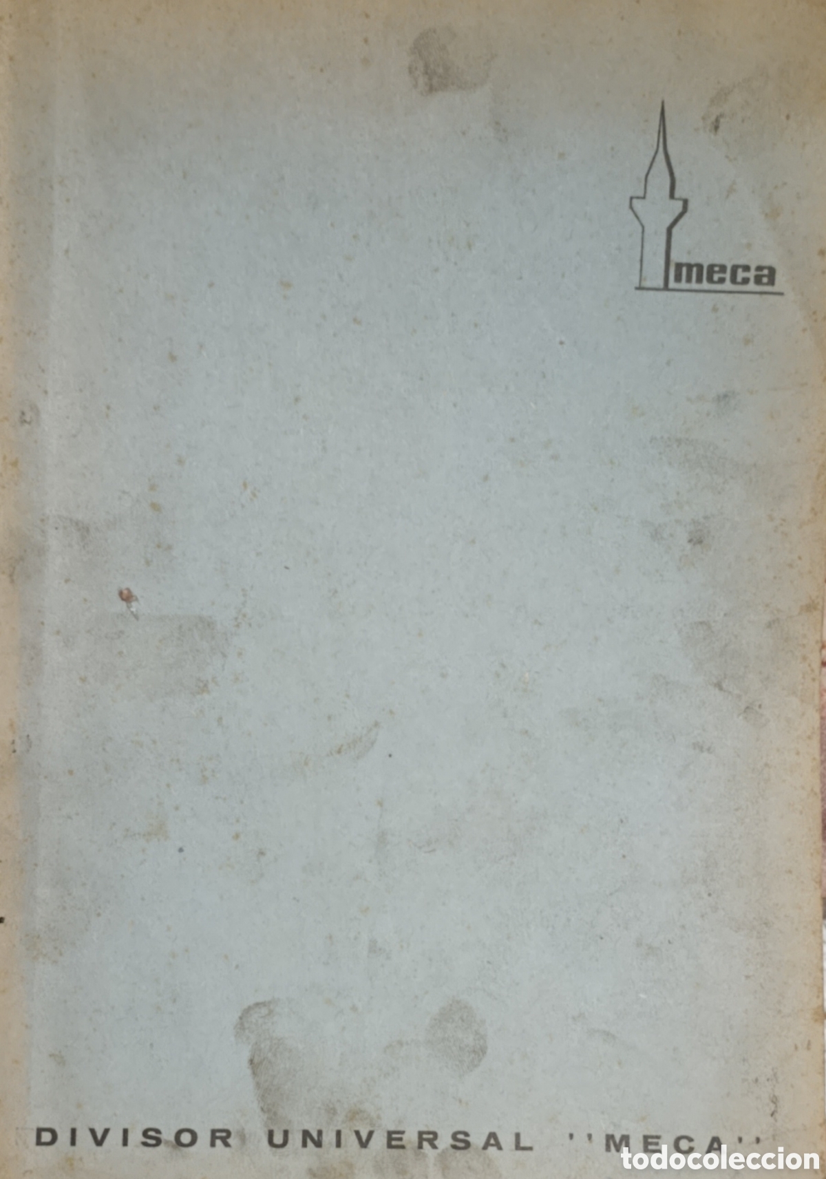 Libros: Manual original Divisor Universal MECA - Mod. 1.045 (N&ordm; 1.308) - A&ntilde;o 1963