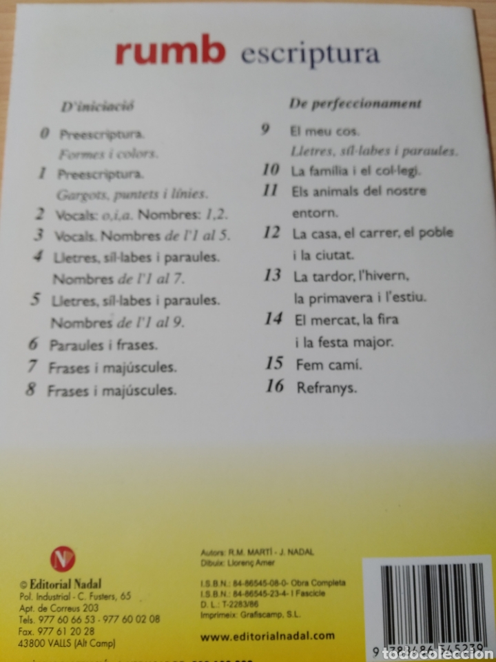Libros: Rumb 15 escriptura. Ed Nadal. Nuevo - Foto 2