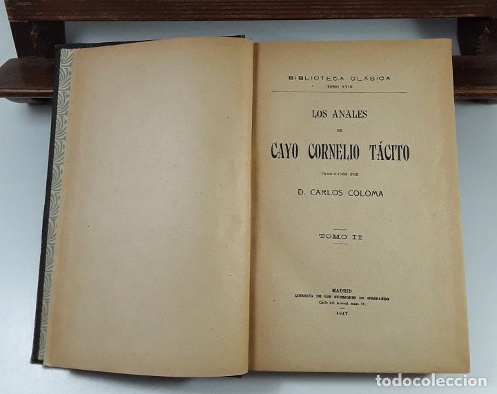 Libros: LOS ANALES DE CAYO CORNELIO TÁCITO. TOMOS I Y II. MADRID. 1913/17. - Foto 6 - 194498271