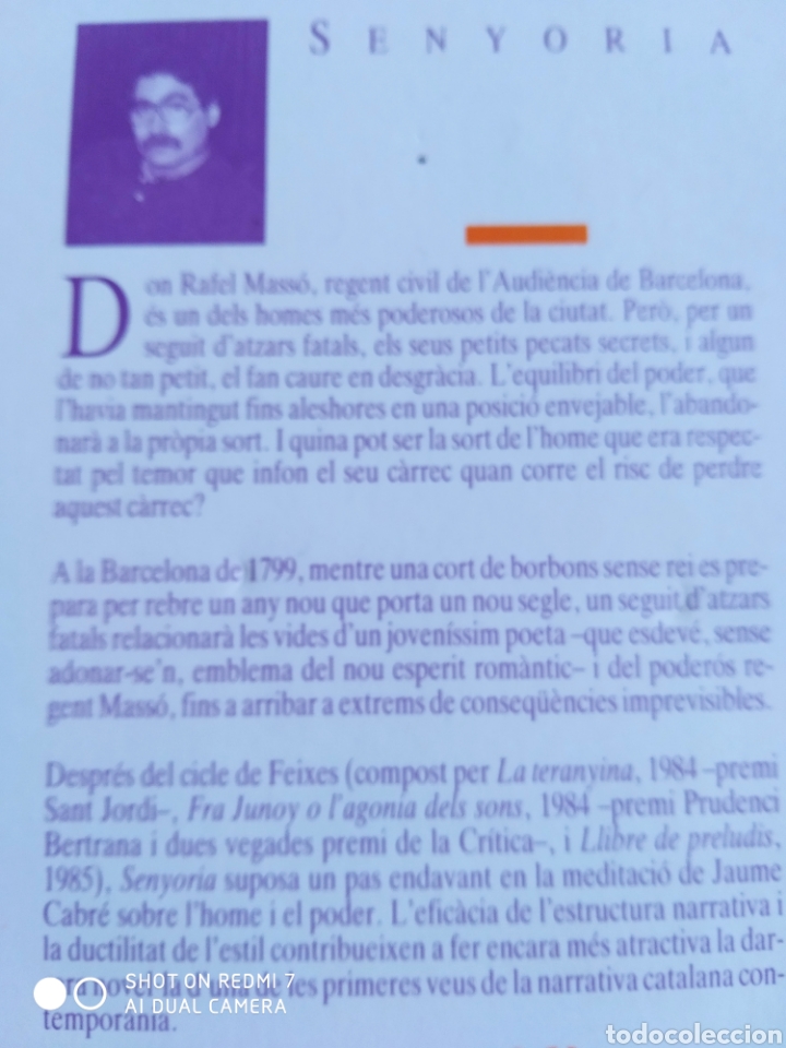 Libros: Senyoria. Jaume Cabr&eacute;. Catal&aacute;n. Nuevo - Foto 3