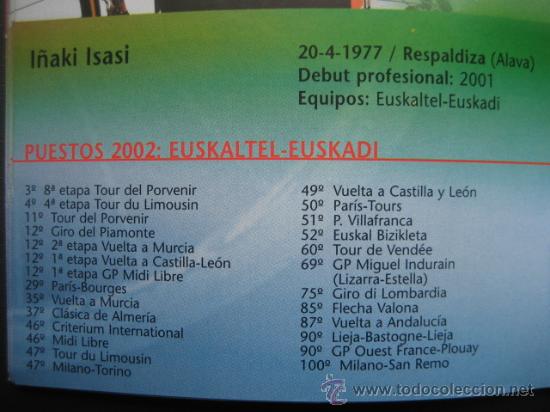 Coleccionismo deportivo: FICHAS CICLISMO EUSKALTEL EUSKADI 2003 - Foto 9