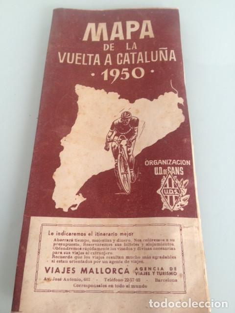 Coleccionismo deportivo: MAPA VUELTA CATALU&Ntilde;A 1950 - Foto 1