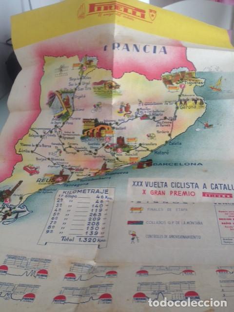 Coleccionismo deportivo: MAPA VUELTA CATALU&Ntilde;A 1950 - Foto 3