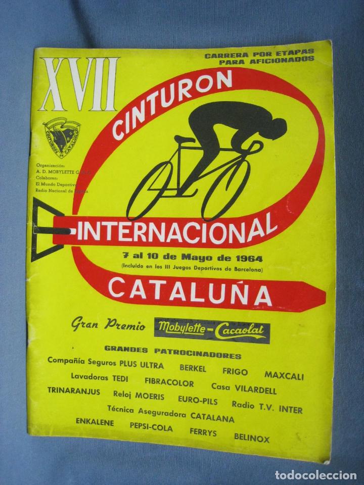 Coleccionismo deportivo: XVII CINTURON INTERNACIONAL CICLISTA CATALU&Ntilde;A. 1964. LIBRO PROGRAMA - Foto 1