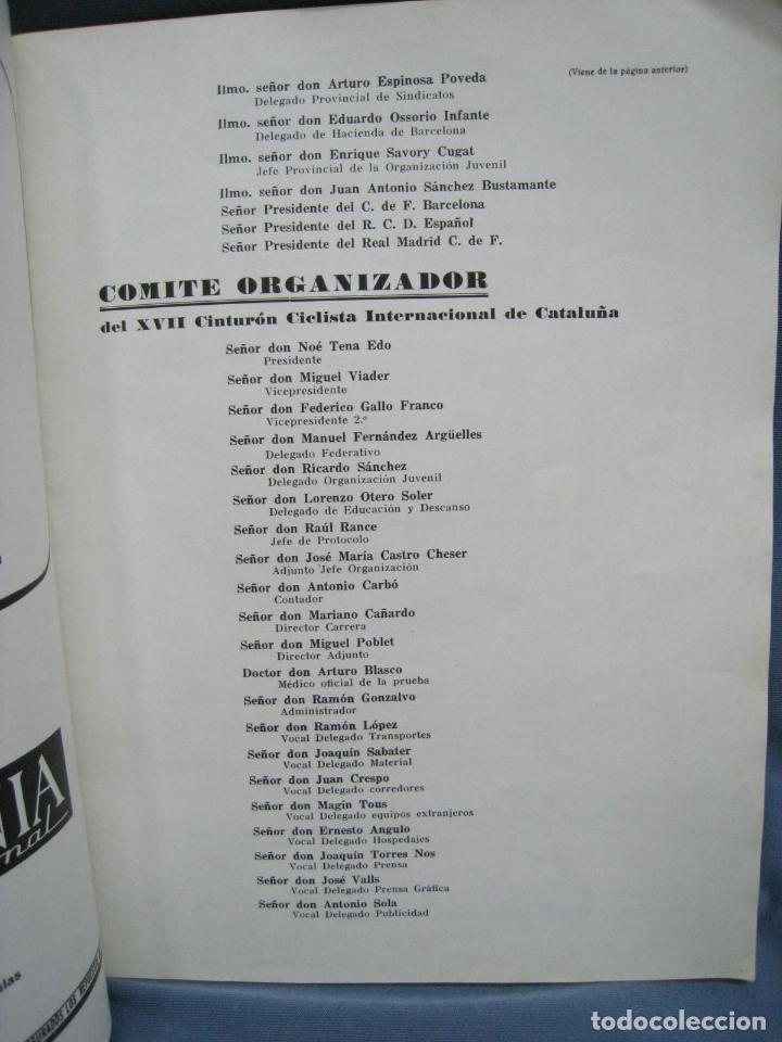 Coleccionismo deportivo: XVII CINTURON INTERNACIONAL CICLISTA CATALU&Ntilde;A. 1964. LIBRO PROGRAMA - Foto 5
