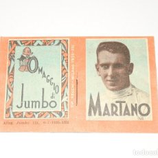 Coleccionismo deportivo: LIBRITO ORIGINAL DEL CICLISTA GUIOSEPPE MARTANO - OMAGGIO DI JUMBO 1935 - TIP VECCHIO, 16 PAG. Lote 314558388