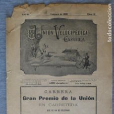 Coleccionismo deportivo: LA UNION VELOCIPEDICA ESPAÑOLA CICLISMO BOLETIN OFICIAL 1898 Nº 19 AÑO III. Lote 361121870