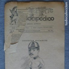 Coleccionismo deportivo: EL DEPORTE VELOCIPEDICO REVISTA SEMANAL ILUSTRADA CICLISMO FEBRERO 1897 MAURICIO FANTHOM EN PORTADA