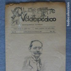 Coleccionismo deportivo: EL DEPORTE VELOCIPEDICO REVISTA SEMANAL ILUSTRADA CICLISMO FEBRERO 1897 GUSTAVO REDER EN PORTADA. Lote 361123335