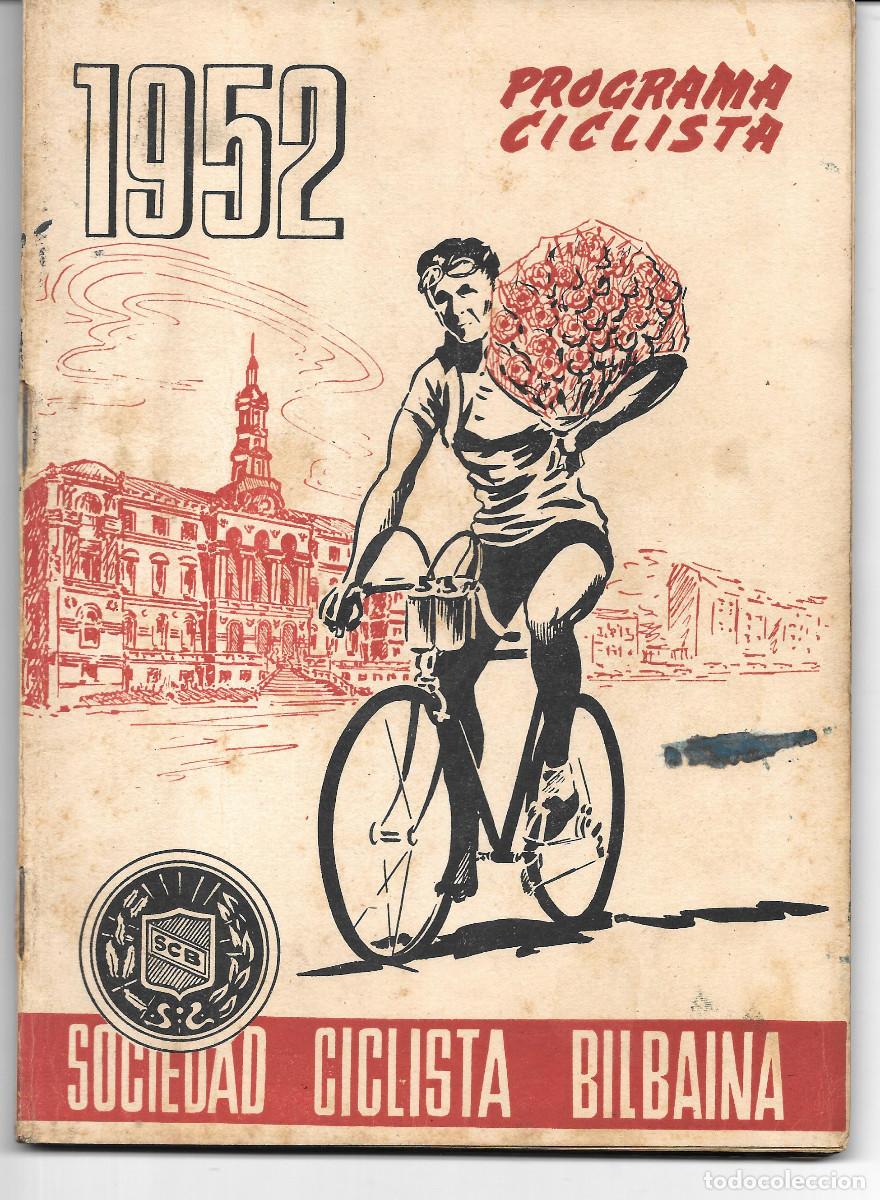 Coleccionismo deportivo: Bilbao. Programa ciclista 1952 - Foto 1