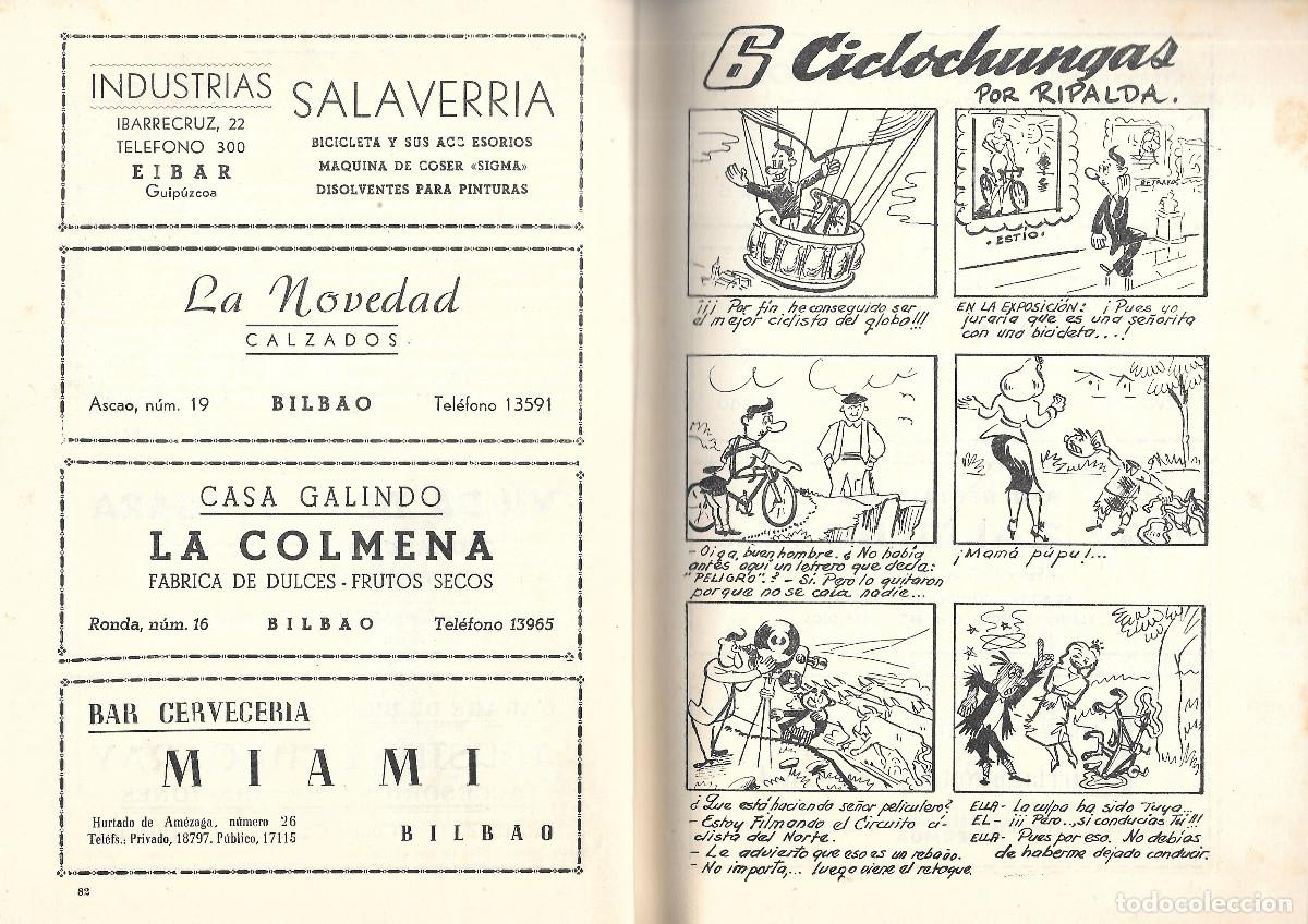 Coleccionismo deportivo: Bilbao. Programa ciclista 1952 - Foto 8