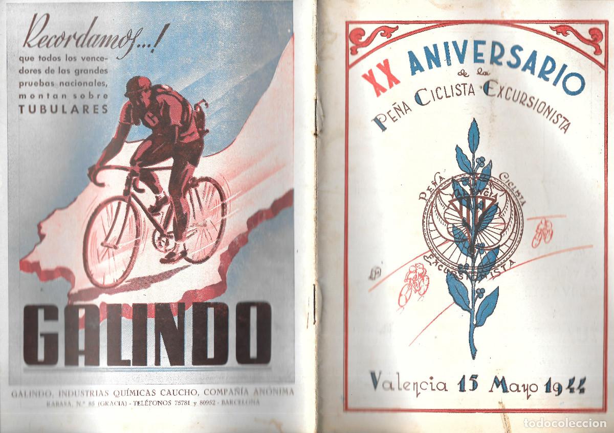 Coleccionismo deportivo: Pe&ntilde;a Ciclista Excursionista. Valencia 1944 - Foto 1
