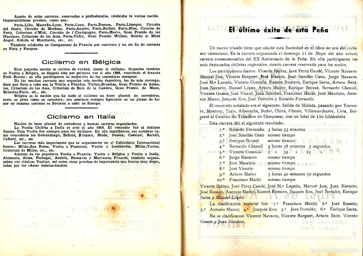 Coleccionismo deportivo: Pe&ntilde;a Ciclista Excursionista. Valencia 1944 - Foto 6