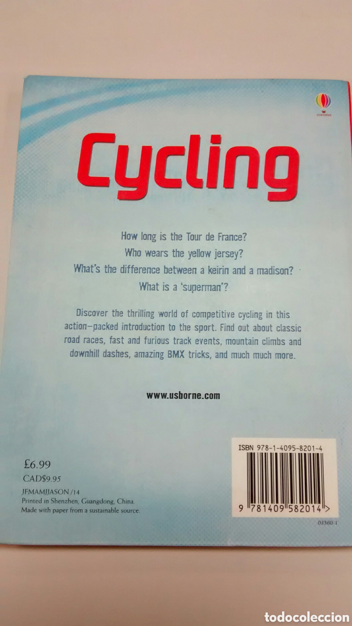 Coleccionismo deportivo: CYCLING DE HAZEL MASKELL (USBORNE) - Foto 2