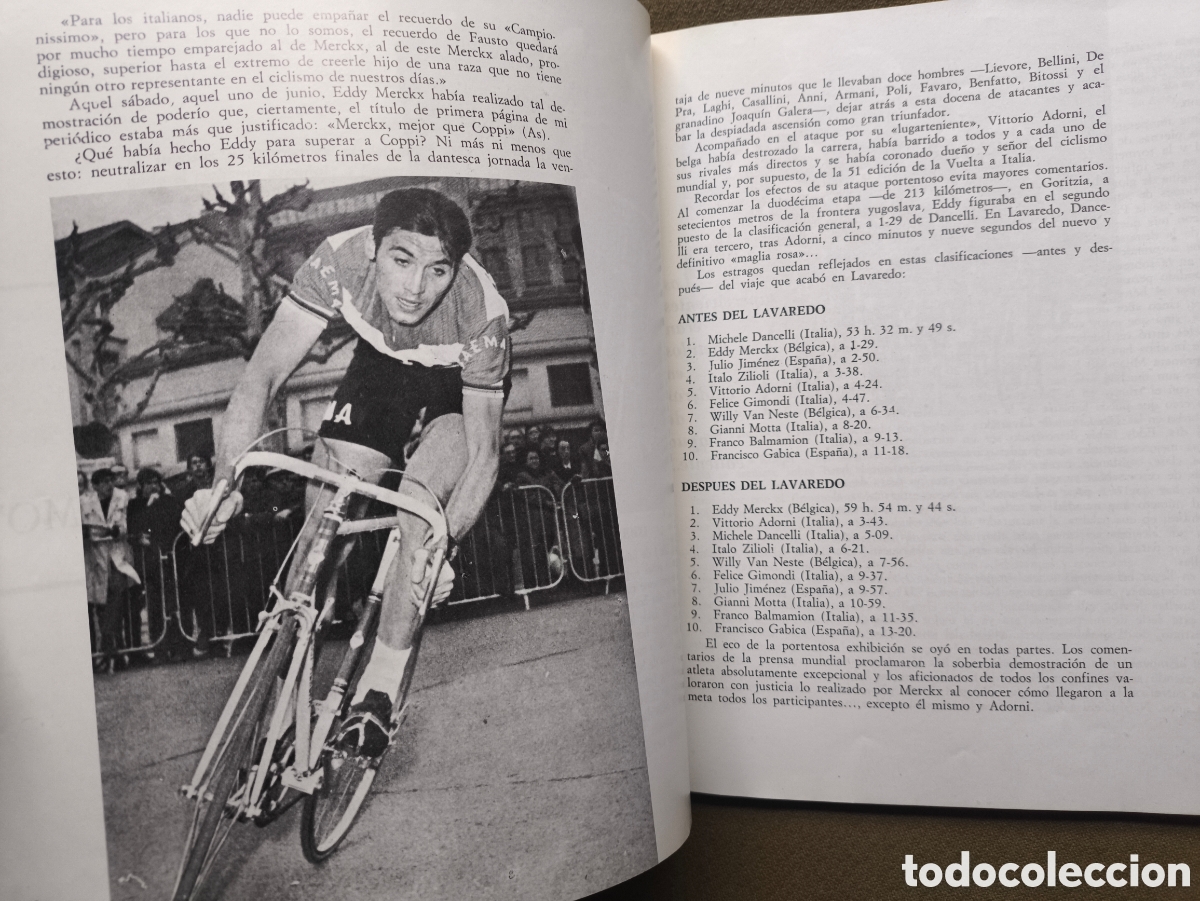 Coleccionismo deportivo: EDDY MERCKX BIOGRAF&Iacute;A 1973 - Foto 3