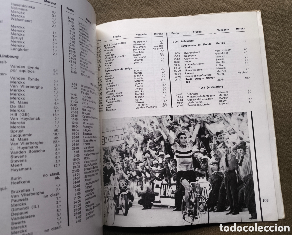 Coleccionismo deportivo: EDDY MERCKX BIOGRAF&Iacute;A 1973 - Foto 6