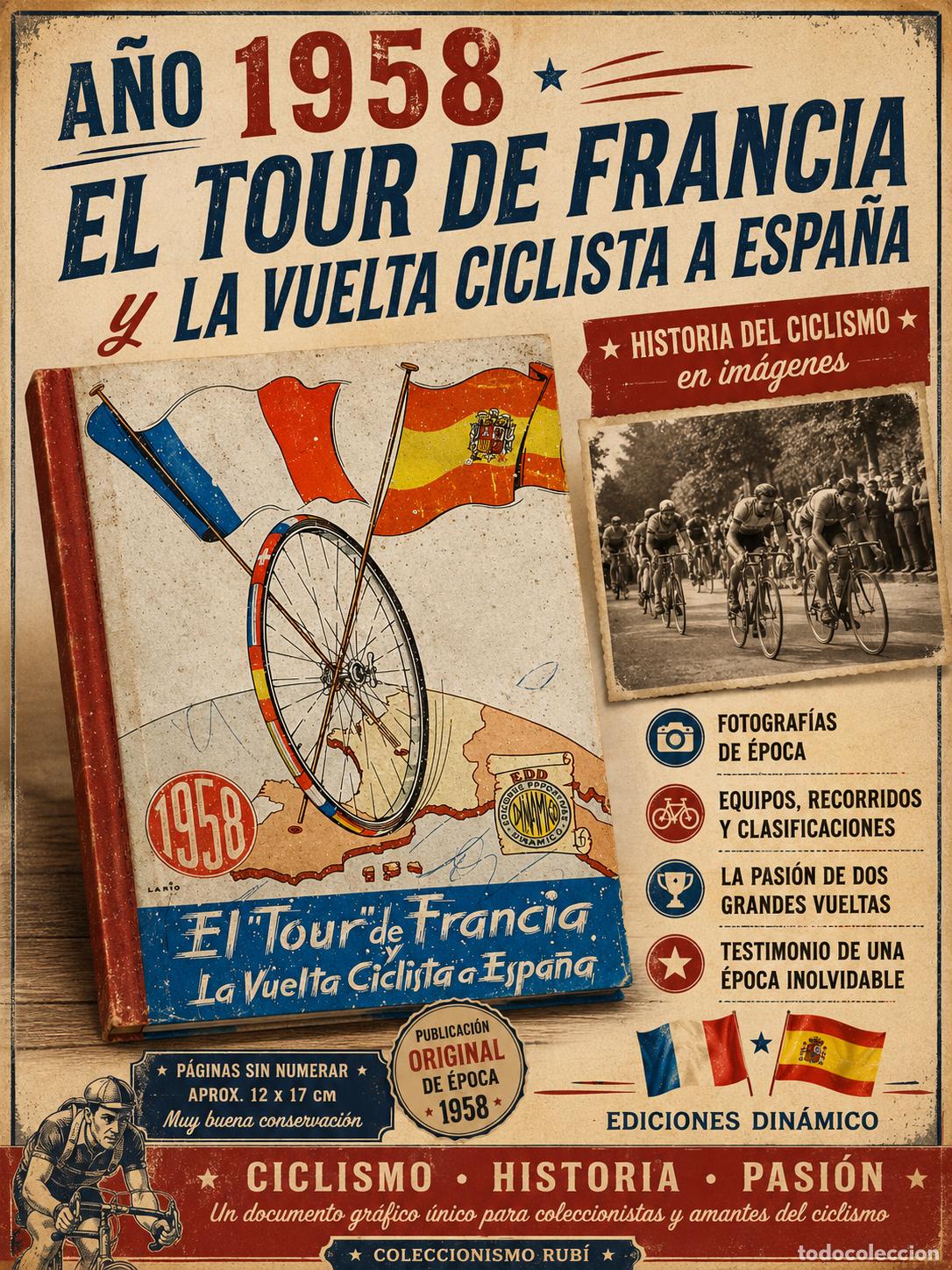 Coleccionismo deportivo: A&Ntilde;O 1958 / EL TOUR DE FRANCIA Y LA VUELTA CICLISTA A ESPA&Ntilde;A / CICLISMO VINTAGE