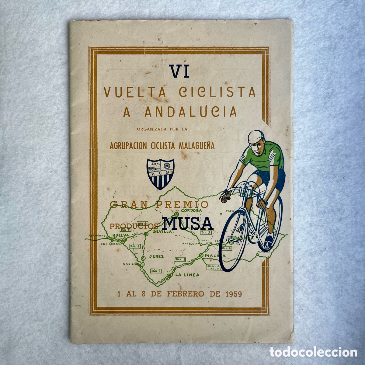 Collectionnisme sportif: LIBRETO - VUELTA CICLISTA A ANDALUC&Iacute;A / M&Aacute;LAGA / PUBLICIDAD